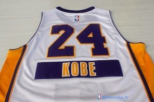 Maillot NBA Pas Cher Noël Los Angeles Lakers Kobe 24 Blanc