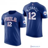 Maillot Manche Courte Philadelphia Sixers T.J. McConnell 12 Bleu 2017/18