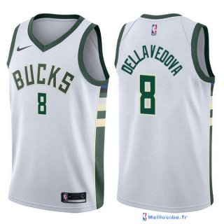 Maillot NBA Pas Cher Milwaukee Bucks Matthew Dellavedova 8 Blanc Association 2017/18