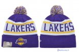 Tricoter un Bonnet NBA Los Angeles Lakers 2016 Pourpre Blanc