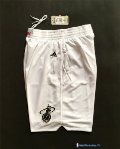 Pantalon NBA Pas Cher Miami Heat Retro Blanc