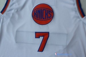 Maillot NBA Pas Cher Noël New York Knicks Carmelo 7 Blanc