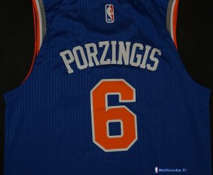 Maillot NBA Pas Cher New York Knicks Kristaps Porzingis 6 Bleu 2017/18