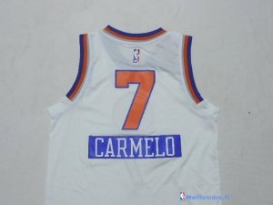 Maillot NBA Pas Cher New York Knicks Junior Carmelo 7 Blanc