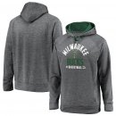 Milwaukee Bucks Fanatics Branded Gray Big & Tall Battle Charged Raglan Pullover Hoodie