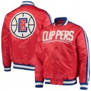 LA Clippers Starter Red The Offensive Varsity Satin Full-Snap Jacket