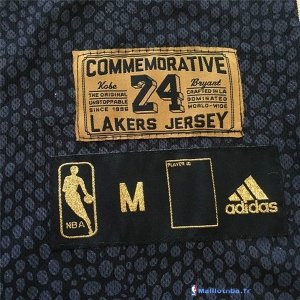 Maillot NBA Pas Cher Los Angeles Lakers 2016 Kobe Bryant 24 Noir Serpentina