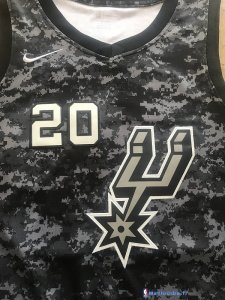 Maillot NBA Pas Cher San Antonio Spurs Manu Ginóbili 20 Nike Camouflage Ville 2017/18