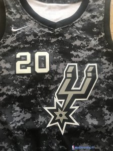 Maillot NBA Pas Cher San Antonio Spurs Manu Ginóbili 20 Nike Camouflage Ville 2017/18