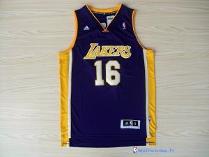 Maillot NBA Pas Cher Los Angeles Lakers Pau Gasol 16 Pourpre