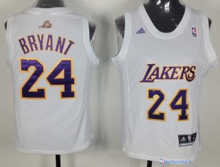 Maillot NBA Pas Cher Los Angeles Lakers Femme Kobe Bryant 24 Blanc