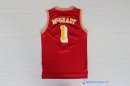 Maillot NBA Pas Cher Houston Rockets Tracy McGrady 1 Retro Rouge Or