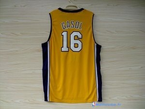 Maillot NBA Pas Cher Los Angeles Lakers Pau Gasol 16 Jaune