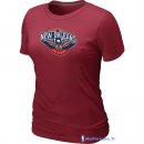T-Shirt NBA Pas Cher Femme New Orleans Pelicans Bordeaux