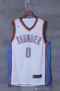 Maillot NBA Pas Cher Oklahoma City Thunder Russell Westbrook 0 Blanc Association 2017/18