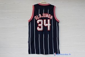 Maillot NBA Pas Cher Houston Rockets Hakeem Abdul Olajuwon 34 Bleu