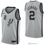 Maillot NBA Pas Cher San Antonio Spurs Kawhi Leonard 2 Gris Statement 2017/18