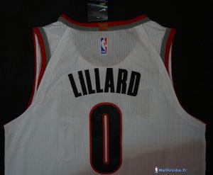 Maillot NBA Pas Cher Portland Trail Blazers Damian Lillard 0 Blanc Association 2017/18