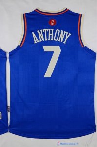 Maillot NBA Pas Cher Noël New York Knicks Anthony 7 Bleu