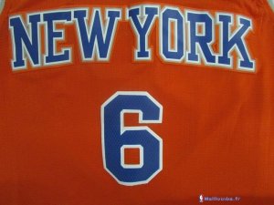 Maillot NBA Pas Cher New York Knicks Kristaps Porzingis 6 Orange