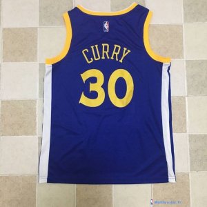 Maillot NBA Pas Cher Golden State Warriors Stephen Curry 30 Bleu Icon 2017/18