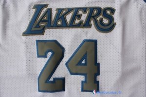 Maillot NBA Pas Cher Los Angeles Lakers Kobe Bryant 24 Blanc Noir