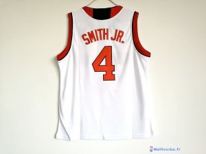 Maillot NCAA Pas Cher North Carolina JR. Smith 4 Blanc