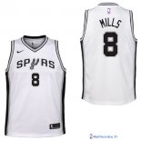 Maillot NBA Pas Cher San Antonio Spurs Junior Patty Mills 8 Blanc Association 2017/18