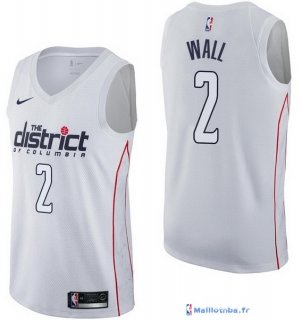 Maillot NBA Pas Cher Washington Wizards John Wall 2 Nike Blanc Ville 2017/18