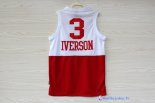 Maillot NBA Pas Cher Philadelphia Sixers Allen Iverson 3 Retro Blanc Rouge