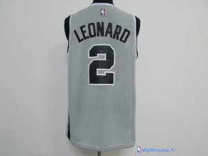 Maillot NBA Pas Cher San Antonio Spurs Kawhi Leonard 2 Gris