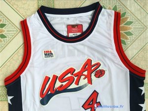 Maillot NBA Pas Cher USA 1996 Charles Barkley 4 Blanc