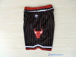 Pantalon NBA Pas Cher Chicago Bulls Adidas Noir Bande