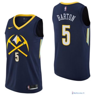 Maillot NBA Pas Cher Denver Nuggets Will Barton 5 Nike Marine Ville 2017/18