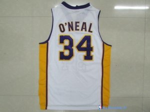 Maillot NBA Pas Cher Los Angeles Lakers Shaquille O'Neal 34 Blanc