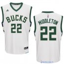 Maillot NBA Pas Cher Milwaukee Bucks Khris Middleton 22 Blanc