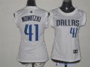 Maillot NBA Pas Cher Dallas Mavericks Femme Dirk Nowitzki 41 Blanc