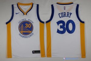 Maillot NBA Pas Cher Golden State Warriors Stephen Curry 30 Blanc Association 2017/18