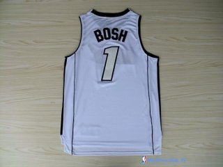 Maillot NBA Pas Cher Miami Heat Chris Bosh 1 Blanc