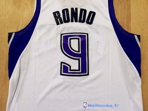 Maillot NBA Pas Cher Sacramento Kings Rajon Rondo 9 Blanc