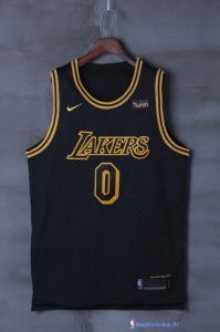 Maillot NBA Pas Cher Los Angeles Lakers Kyle Kuzma 0 Noir Ville 2017/18