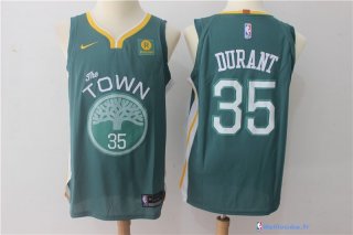 Maillot NBA Pas Cher Golden State Warriors Kevin Durant 35 Vert 2017/18