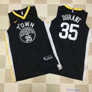 Maillot NBA Pas Cher Golden State Warriors Kevin Durant 35 Noir Statement 2017/18