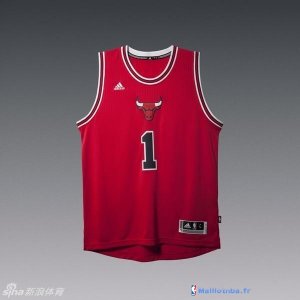 Maillot NBA Pas Cher Noël Chicago Bulls Rose 1 Rouge 01