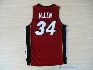 Maillot NBA Pas Cher Miami Heat Ray Allen 34 Rouge Noir