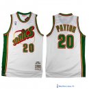 Maillot NBA Pas Cher Seattle Supersonics Gary Payton 20 Retro Blanc