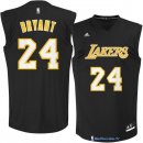 Maillot NBA Pas Cher Los Angeles Lakers Kobe Bryant 24 Noir Jaune