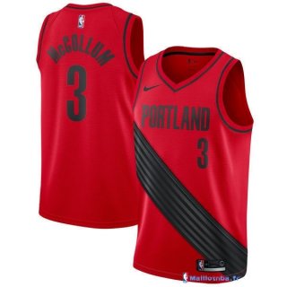 Maillot NBA Pas Cher Portland Trail Blazers C.J. McCollum 3 Rouge Statement 2017/18