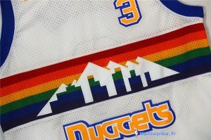 Maillot NBA Pas Cher Denver Nuggets Allen Iverson 3 Blanc 2016/2017