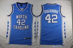 Maillot NCAA Pas Cher North Carolina Jerry Stackhouse 42 Bleu